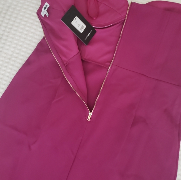 FN little goddess midi strapless sweetheart magenta bustier dress 1X NWT - Picture 7 of 7